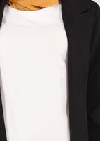 Tesettür giyim SİYAH T 0821 Cep Detaylı SporTesettür Ceket-Bwest