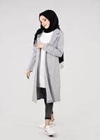 Tesettür giyim GRİ T 0821 Cep Detaylı SporTesettür Ceket-Bwest