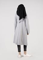 Tesettür giyim GRİ T 0821 Cep Detaylı SporTesettür Ceket-Bwest