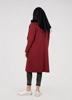 Tesettür giyim BORDO T 0821 Cep Detaylı SporTesettür Ceket-Bwest