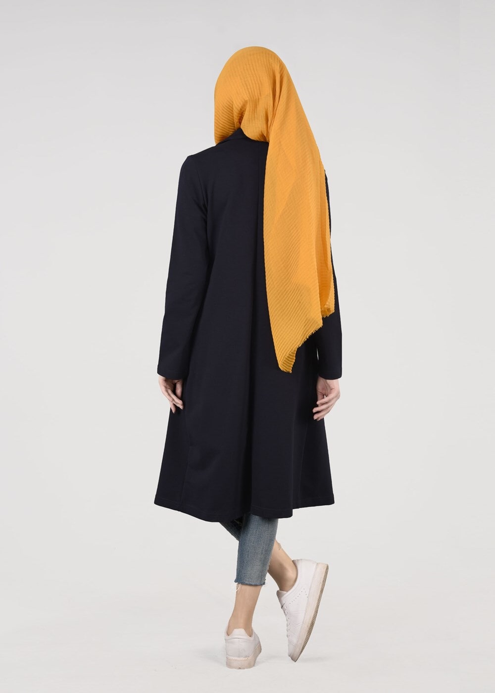 Tesettür giyim LACİVERT T 0821 Cep Detaylı SporTesettür Ceket-Bwest