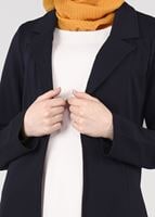 Tesettür giyim LACİVERT T 0821 Cep Detaylı SporTesettür Ceket-Bwest