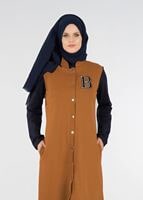 Tesettür giyim TURUNCU T 3911 Önden Cıtcıtlı Spor Tesettür Ceket-Bwest