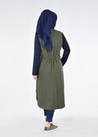 Hijab clothing KHAKI T 3911 Önden Cıtcıtlı Spor Tesettür Ceket-Bwest