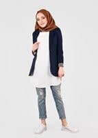 Tesettür giyim LACİVERT T 4368 Hilda Ceket-Alv Fashion