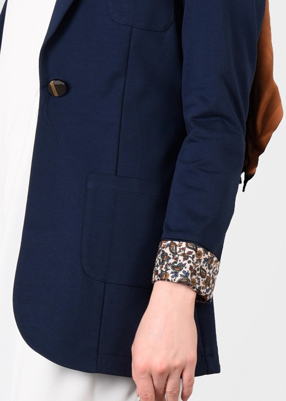 Tesettür giyim LACİVERT T 4368 Hilda Ceket-Alv Fashion