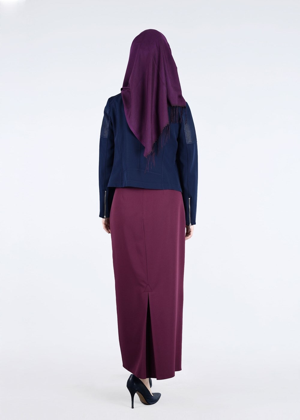 Tesettür giyim LACİVERT T 4398 Dilma Tesettür 43551 Ceket-Alv Fashion