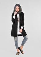 Tesettür giyim SİYAH T 4525 New Shine Tesettür Ceket -Alv Fashion