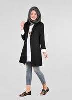 Tesettür giyim SİYAH T 4525 New Shine Tesettür Ceket -Alv Fashion