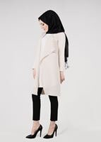 Tesettür giyim BEJ T 4528 Criss Tesettür Ceket-Alv Fashion