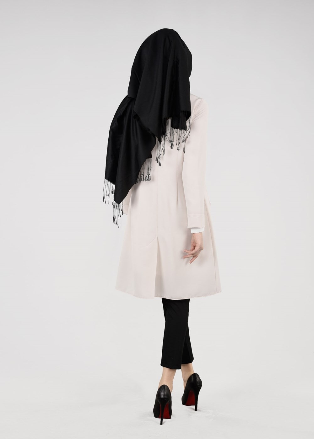 Tesettür giyim BEJ T 4528 Criss Tesettür Ceket-Alv Fashion