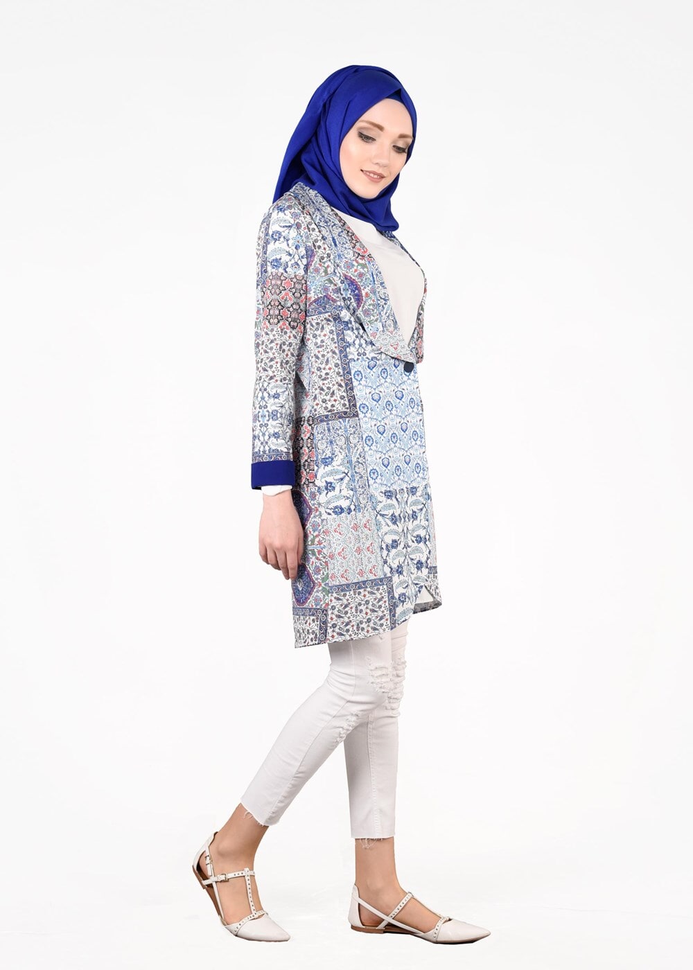 Tesettür giyim LACİVERT T 4623 Datça 6906 Ceket-Alv Fashion