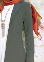 Tesettür giyim HAKİ T 5721 Cep Detaylı Spor Tesettür Ceket-Bwest