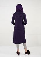 Vêtements hijab POURPRE T 7441 Bwest -Kapşonlu Spor Ceket