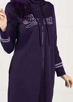 Vêtements hijab POURPRE T 7441 Bwest -Kapşonlu Spor Ceket