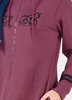 Tesettür giyim BORDO T 7441 Bwest -Kapşonlu Spor Ceket