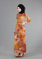 Tesettür giyim TURUNCU T 4230 Rosa Tesettür Elbise-Alv Fashion