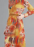 Tesettür giyim TURUNCU T 4230 Rosa Tesettür Elbise-Alv Fashion