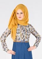 Tesettür giyim GRİ T 4313 Maglia 9943 Tesettür Elbise-Alv Fashion