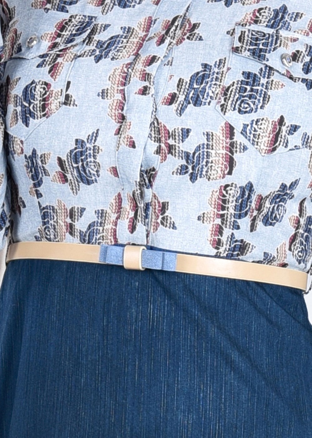 Tesettür giyim MAVİ T 4313 Maglia 9943 Tesettür Elbise-Alv Fashion