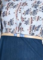 Tesettür giyim MAVİ T 4313 Maglia 9943 Tesettür Elbise-Alv Fashion