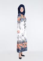 Tesettür giyim LACİVERT T 4415 Queen 3115 Tesettür  Elbise-Alv Fashion