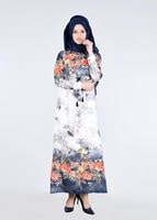 Tesettür giyim LACİVERT T 4415 Queen 3115 Tesettür  Elbise-Alv Fashion