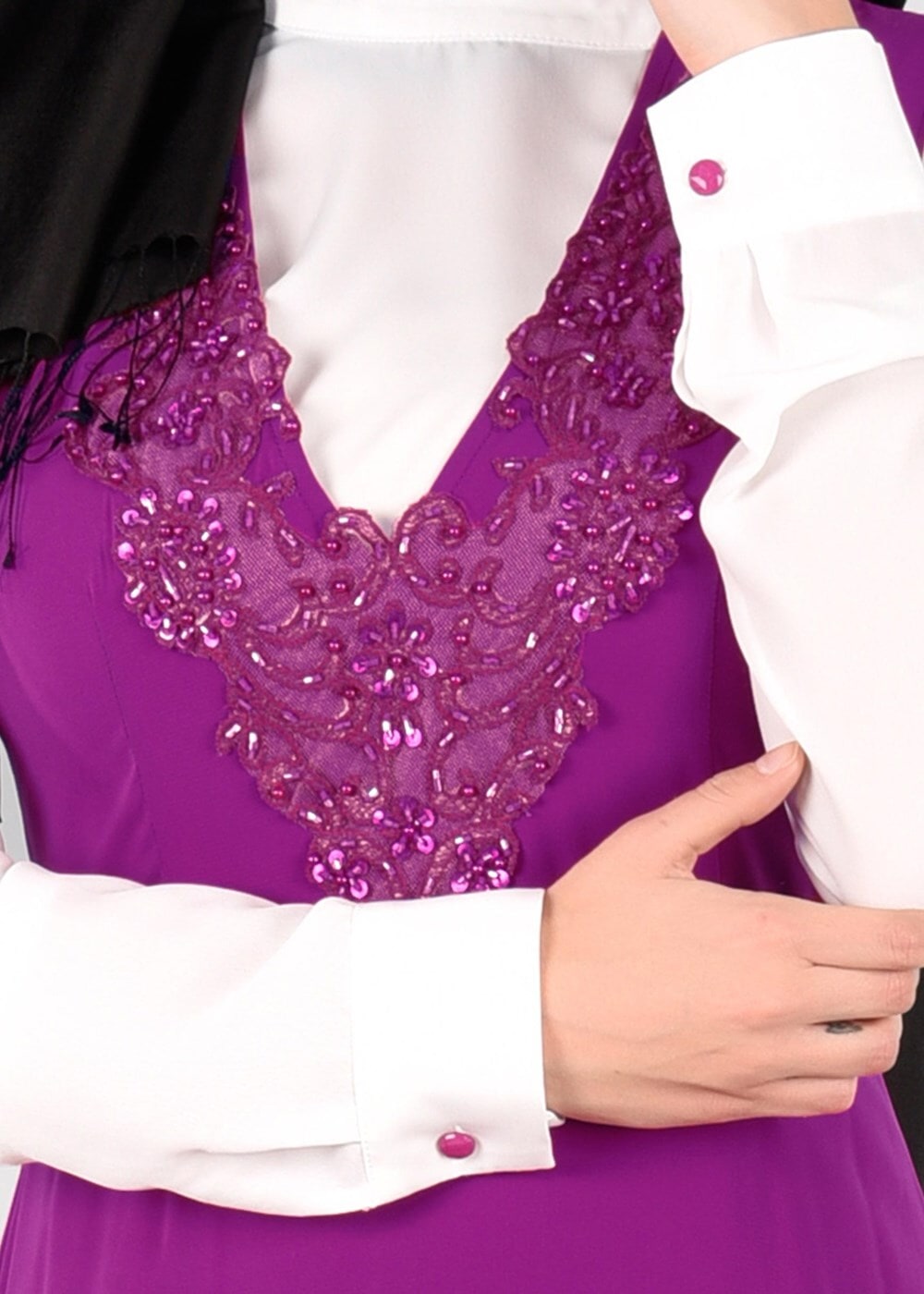 Tesettür giyim MOR T 4568 New Alya 2&prime;li Tesettür Elbise-Alv Fashion