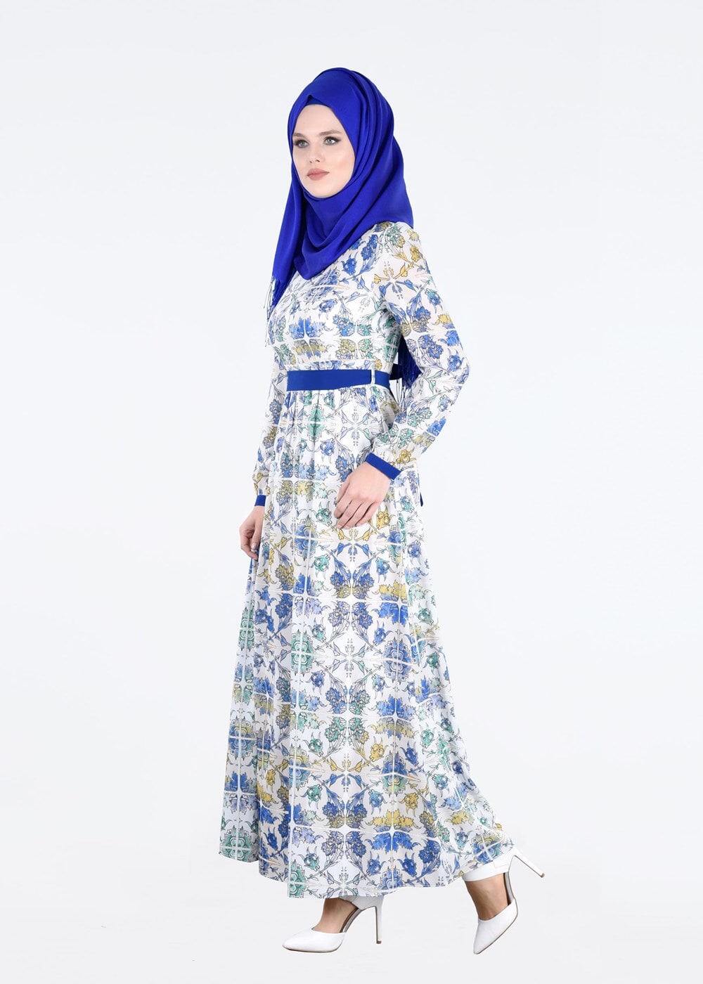 Tesettür giyim LACİVERT T 4613 Clara 7954 Tesettür Elbise-Alv Fashion