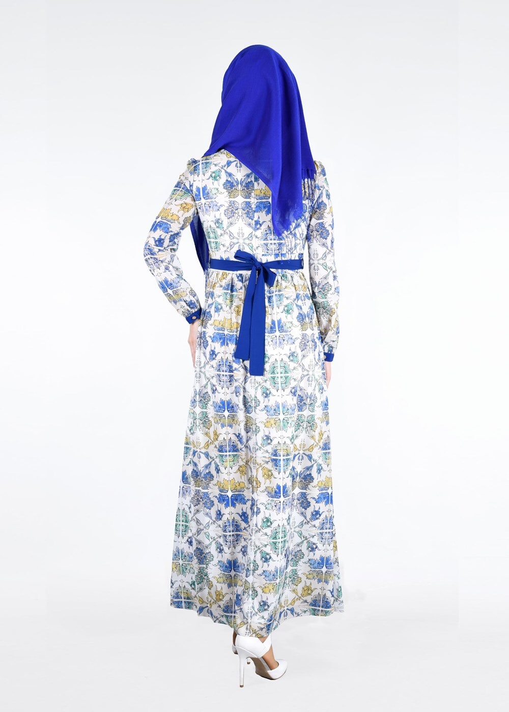 Tesettür giyim LACİVERT T 4613 Clara 7954 Tesettür Elbise-Alv Fashion