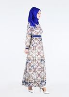 Tesettür giyim YEŞİL T 4613 Clara 7954 Tesettür Elbise-Alv Fashion