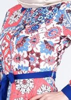 Tesettür giyim MERCAN T 4630 Burble Crep 7934 Tesettür Elbise