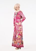 Tesettür giyim FUŞYA T 4662 Rosa 9948 Tesettür Elbise-Alv Fashion
