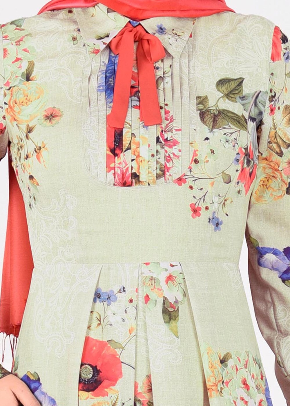 Tesettür giyim BEJ T 4662 Rosa 9948 Tesettür Elbise-Alv Fashion