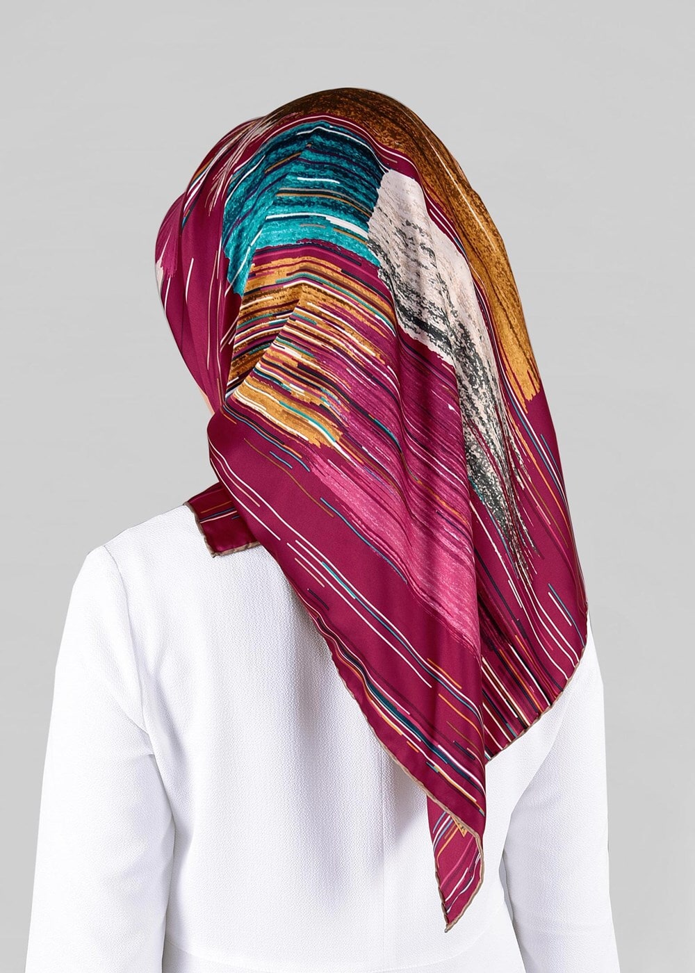 Tesettür giyim MOR T 12795-01  ALVİNA DESENLİ EŞARP