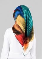 Tesettür giyim MAVİ T 12843 ALVİNA DESENLİ EŞARP