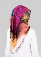 Tesettür giyim PUDRA T 12843 ALVİNA DESENLİ EŞARP