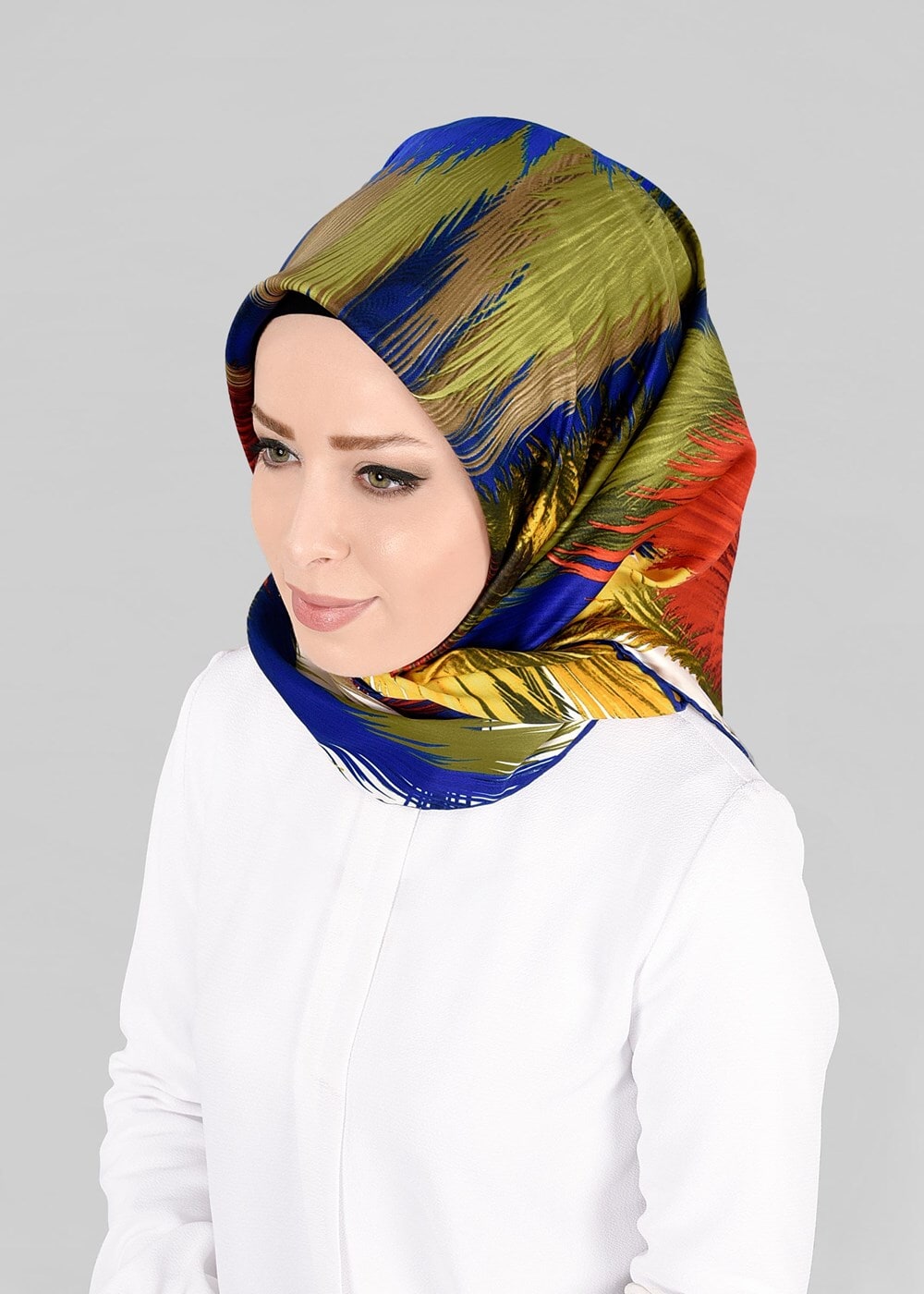 Tesettür giyim LACİVERT T 12843 ALVİNA DESENLİ EŞARP