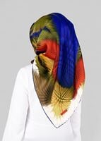 Tesettür giyim LACİVERT T 12843 ALVİNA DESENLİ EŞARP