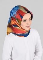 Tesettür giyim MAVİ T 12843 ALVİNA DESENLİ EŞARP