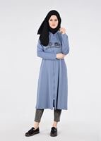 Vêtements hijab BLEU T 89905 Allday- Tesettür Penye Hırka