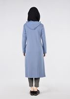 Vêtements hijab BLEU T 89905 Allday- Tesettür Penye Hırka