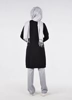 Tesettür giyim SİYAH T 2531 Kuş Payetli 2&prime;li Spor Tesettür Takım- Bwest