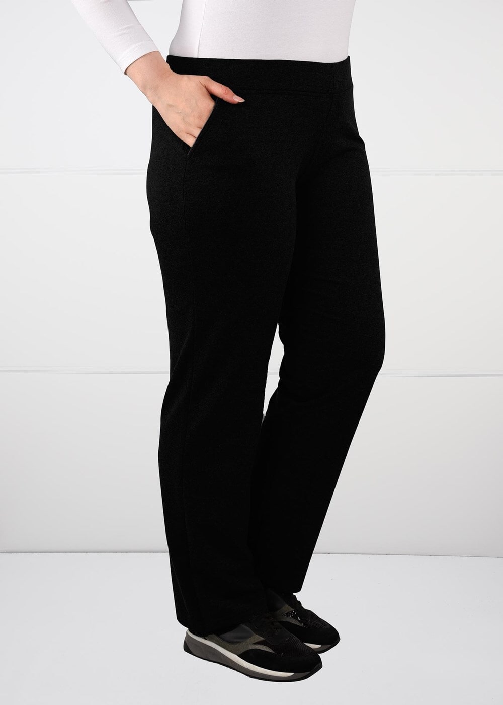 Hijab clothing BLACK T 7199 Elise Eşofman Alt-Alv Fashion