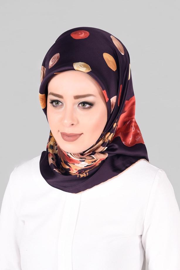 Vêtements hijab PRUNE T 7800-4 SAYANORA EŞARP-PİRAMİT - TRENDTESETTÜR
