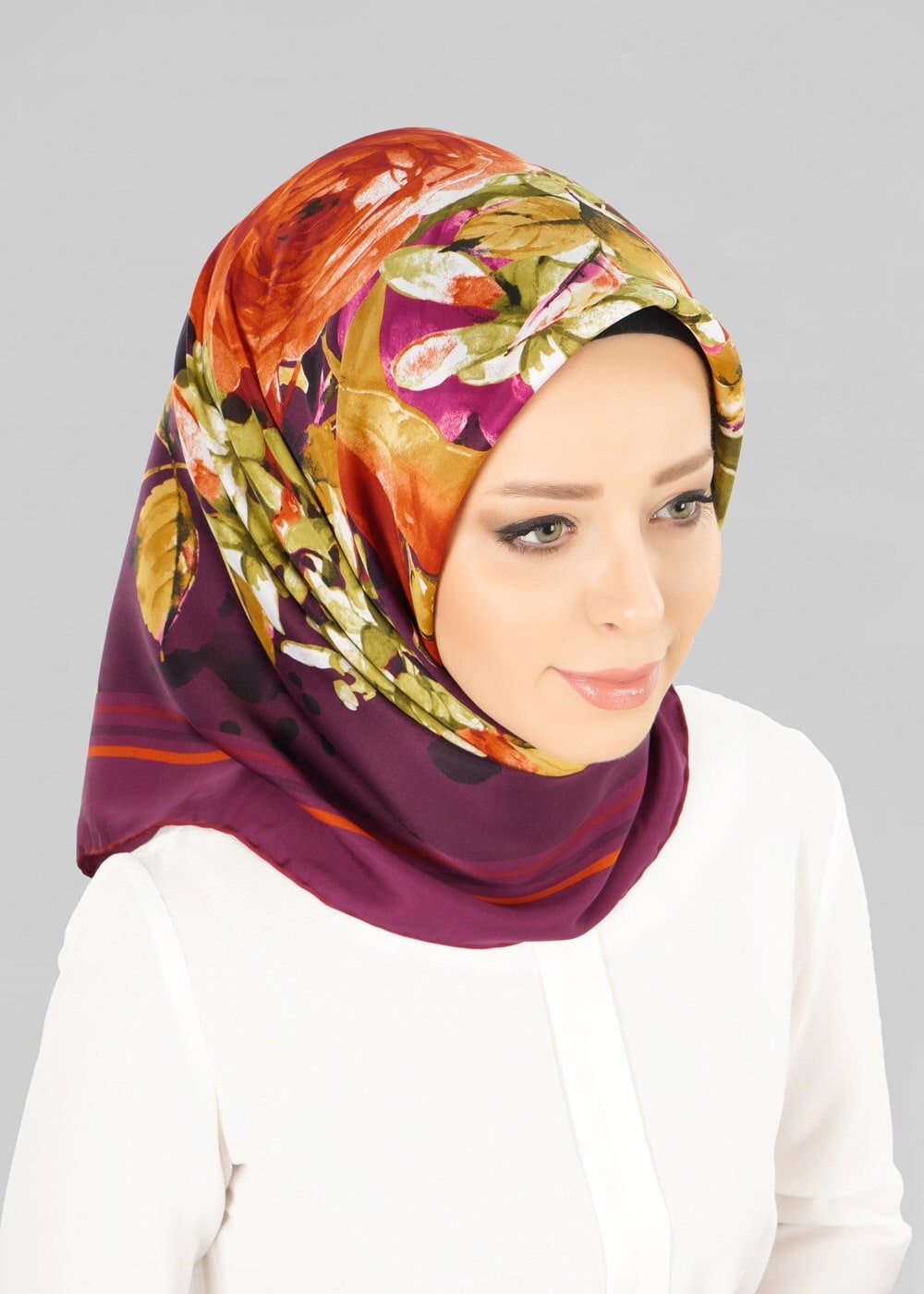 Tesettür giyim MÜRDÜM T 12778 ALVİNA DESENLİ EŞARP