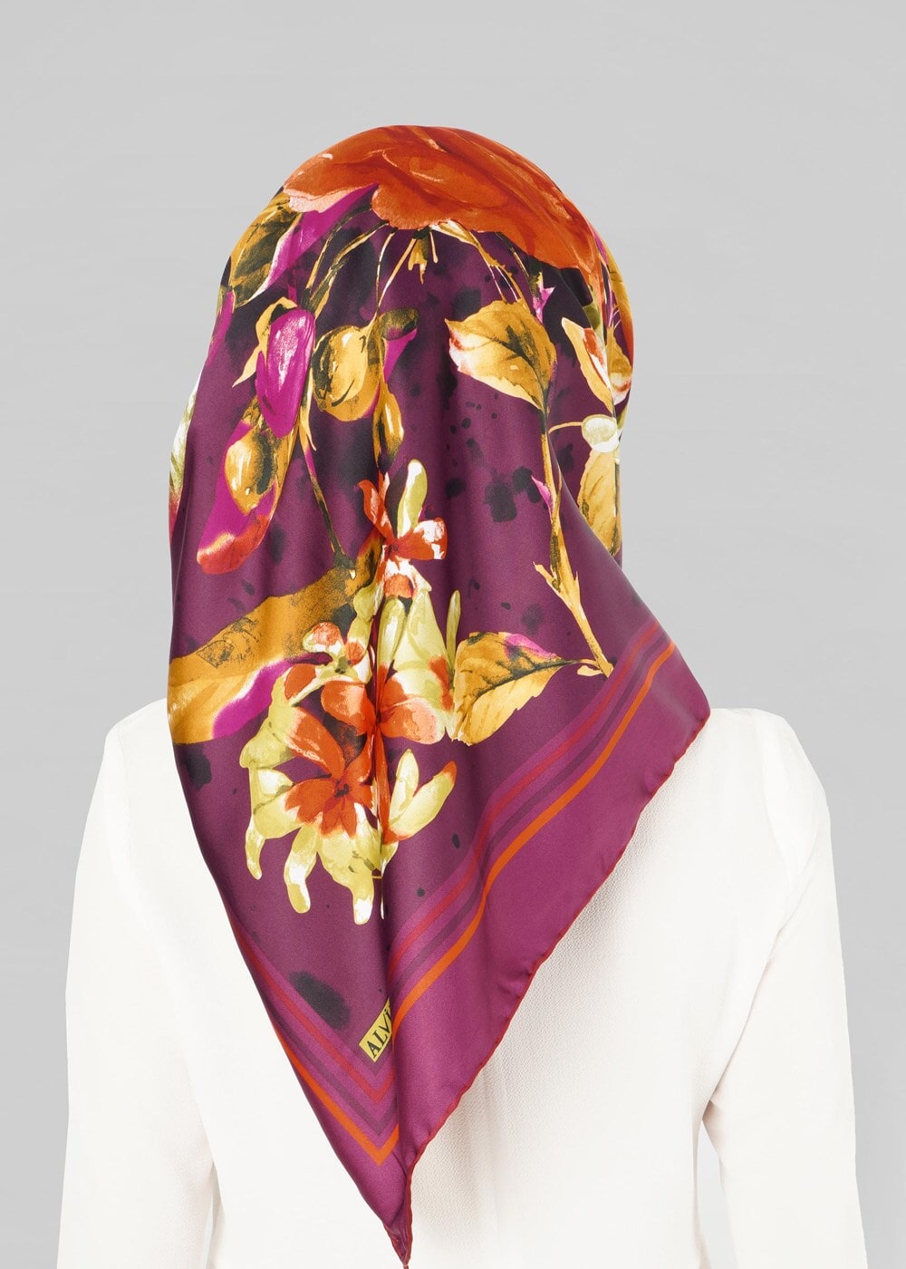 Tesettür giyim MÜRDÜM T 12778 ALVİNA DESENLİ EŞARP