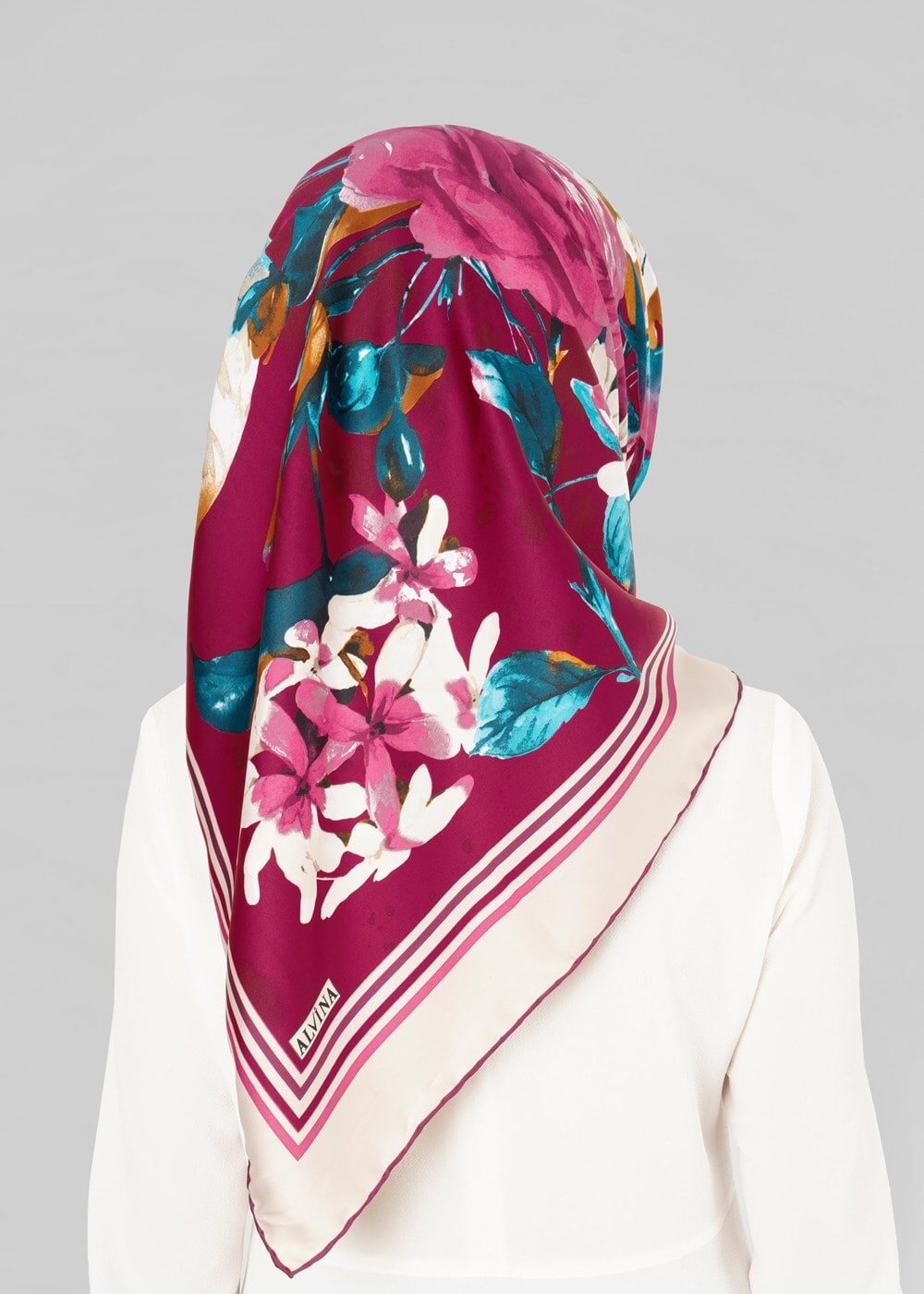 Tesettür giyim MOR T 12778 ALVİNA DESENLİ EŞARP