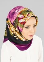 Tesettür giyim MOR T 12778 ALVİNA DESENLİ EŞARP