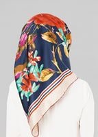 Tesettür giyim GRİ T 12778 ALVİNA DESENLİ EŞARP